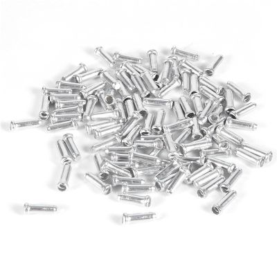 Bicycle Accessories 100pcs/Bag Aluminum Bicycle Brake Shifting Cable End Cap Ultralight Bike Brake Derailleur Line Cap Cover Bike Parts (Color : Silver)