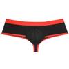 OROCOJUCO Men's Skimpy Boxer Brief Underwear Breath Holes Cheeky Shorts Briefs Brazilian Bikini Pouch Trunks Black M (OR140) view 1