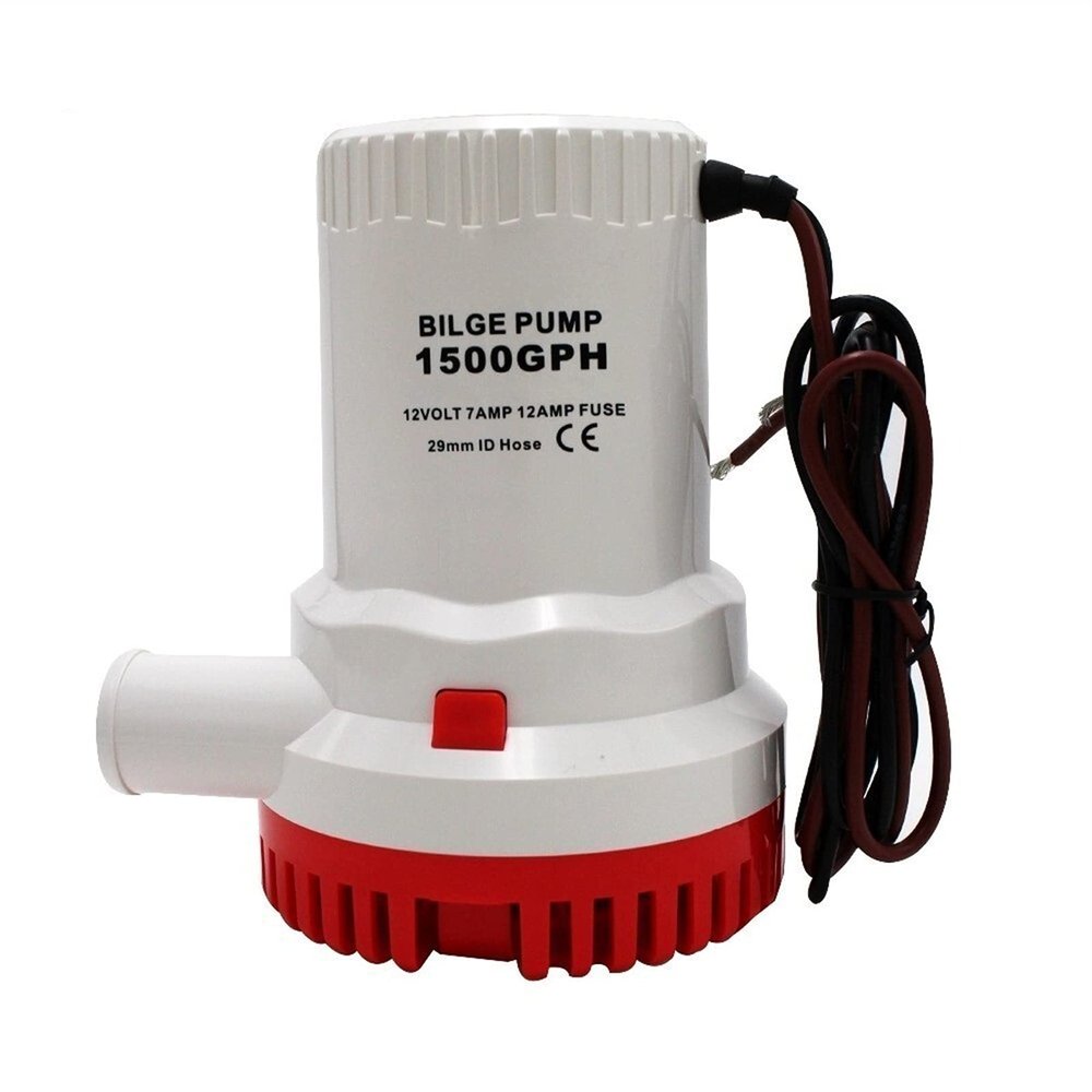 TYZK Bilge Pump Kit 12v/24v Large Flow Dc Bilge Pump 1500GPH Electric Water Pump for Boats Accessories, Submersible Boat Water Pump Automatic Submersible Pump (Voltage : 24v)