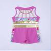 renvena Girls 2Pcs Athletic Outfits Racer Back Crop Top with Booty Shorts for Ballet Dance Gymnastic Swim Colorful Zebra Pattern 14 view 4