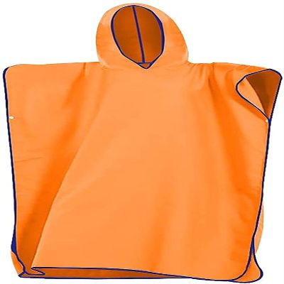 LSDRALOBBEB Beach Towels Sports Towel Changing Robe Hooded Poncho Towel Microfiber Poncho Surf for Adult Men and Women Quick Dry Lightweight Universal Size 810(Color:Orange)