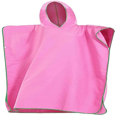 LSDRALOBBEB Beach Towels Sports Towel Changing Robe Hooded Poncho Towel Microfiber Poncho Surf for Adult Men and Women Quick Dry Lightweight Universal Size 810(Color:Pink)