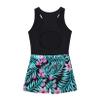 TTAO Kids Girls One Piece Keyhole Back Unitard Jumpsuit Gymnastics Workout Dance Yoga Leotard Bodysuit Black Lily 4 Years view 1