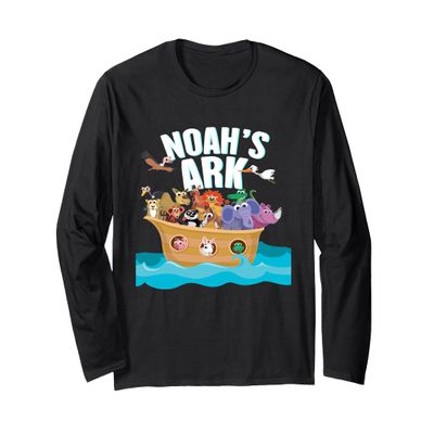 Animal History Bible, Noah's Ark, Religion Comic Gift Long Sleeve T-Shirt