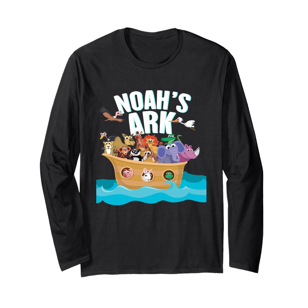 Animal History Bible, Noah's Ark, Religion Comic Gift Long Sleeve T-Shirt