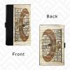 ALAZA Ancient Egyptian Parchment Retro Business Card Holder Leather, Stainless Steel Slim Pocket Wallet Business Card Carrier Case Holder view 4