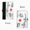 ALAZA Japanese Oil Painting Business Card Holder Leather, Stainless Steel Slim Pocket Wallet Business Card Carrier Case Holder view 4