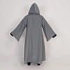 Everfan Adult Hooded Robe with Sleeves | Wizard, Jedi, Monk, Medieval Cosplay Cape, LARP Costume for Adults (Adult Small - 44" long from neck down (40" chest), Gray) view 3