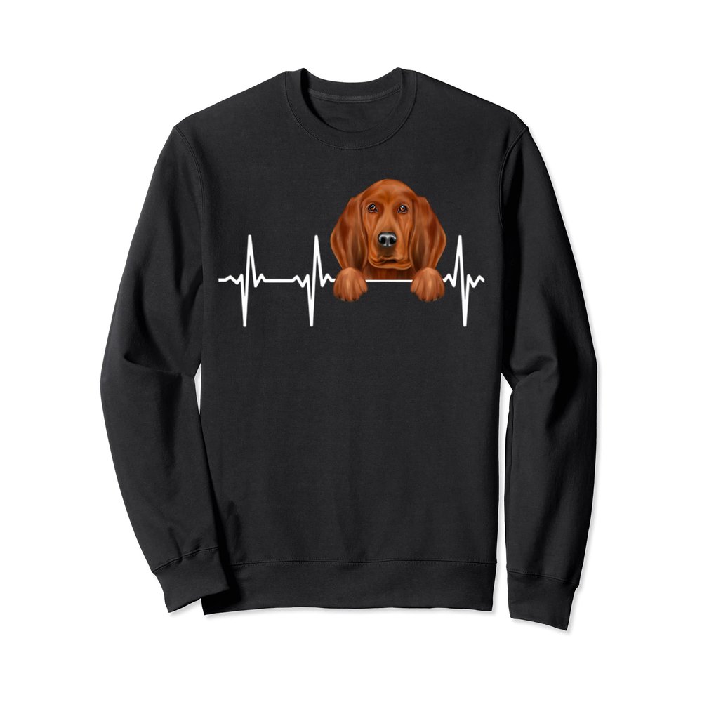 Funny Dog Heartbeat For Redbone Coonhound Lovers Sweatshirt