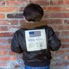 Top Gun Kid's Vegan Leather Aviator Jacket (Brown, 14) view 2