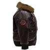 Top Gun Kid's Vegan Leather Aviator Jacket (Brown, 14) view 4