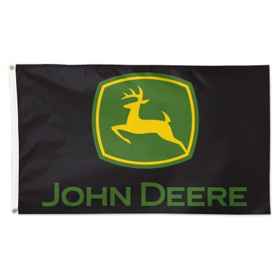 John Deere Flag 3'x5' Deluxe Logo Black