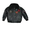 Top Gun Kid's Vegan Leather Aviator Jacket (Black, 2T) view 1