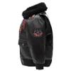 Top Gun Kid's Vegan Leather Aviator Jacket (Black, 14) view 4