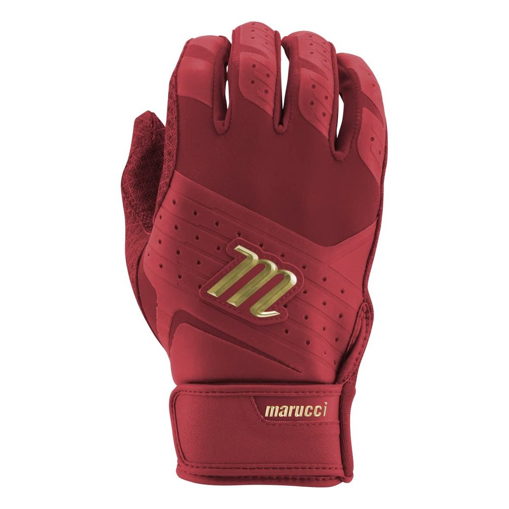 MARUCCI 2021 PITTARDS Reserve Adult Batting Gloves, RED, Adult X-Large