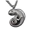 1Pcs lizard Animal Mens Long Necklaces Pendants Chain Jewelry view 1