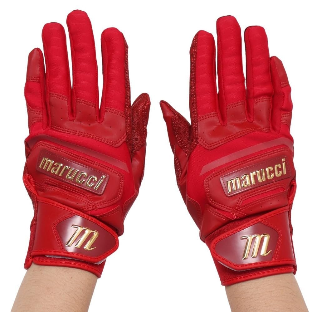MARUCCI 2021 PITTARDS Reserve Adult Batting Gloves, RED, Adult Large