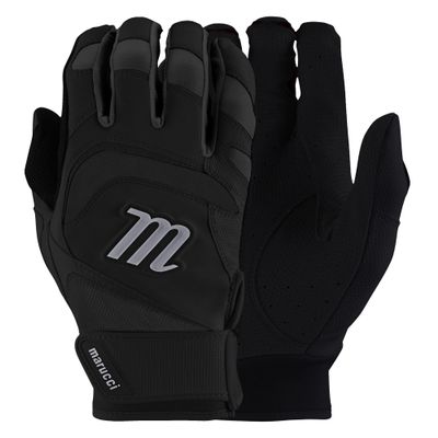MARUCCI 2021 Adult Signature Batting Gloves, Black/Black, Adult XX-Large