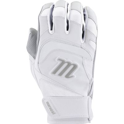 MARUCCI 2021 Adult Signature Batting Gloves. White/White, Adult Large