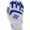 MARUCCI 2021 Adult Signature Batting Gloves, White/Royal Blue, Adult Large view 1