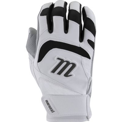 MARUCCI 2021 Adult Signature Batting Gloves, White/Black, Adult Medium