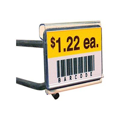 Kinter 0.3125 in. H x 1.5625 in. W x 2 in. L Clear Utility/Parts Info Strip Label Holder Plastic - Case of: 1