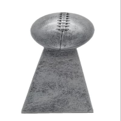 Decade Awards Personalized Football Trophy - Engraved Football Silver Tower Award, FFL Champion, League Winner, Draft Party Prize, MVP - Customize Now (10.25 Inch)