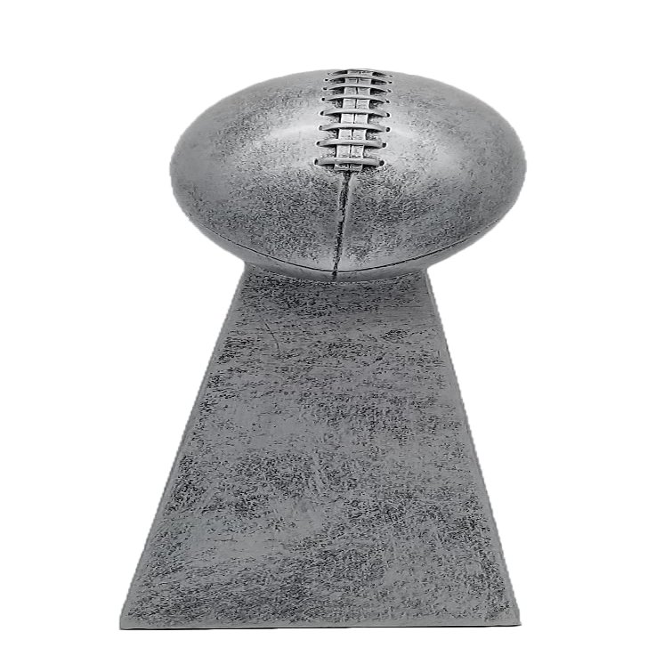 Decade Awards Personalized Football Trophy - Engraved Football Silver Tower Award, FFL Champion, League Winner, Draft Party Prize, MVP - Customize Now (10.25 Inch)