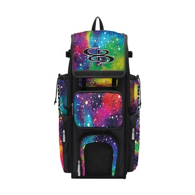 Boombah Superpack Bat Bag - Backpack Version (no wheels) - Holds 4 Bats - Galaxy Multi
