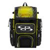 Boombah Superpack Bat Bag - Backpack Version (no wheels) - Holds 4 Bats - Softball Highlight Black/Optic Yellow/Red view 1
