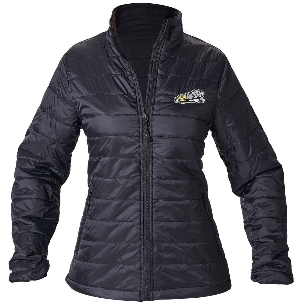 FIVE KNUCKLE BULLET Women's Puffer Jacket with Embroidered Logo (XS)