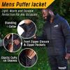 FIVE KNUCKLE BULLET Men's Puffer Jacket with Embroidered Logo. Lightweight Down Alternative. Zippered Pockets. (3X). Packable. view 2