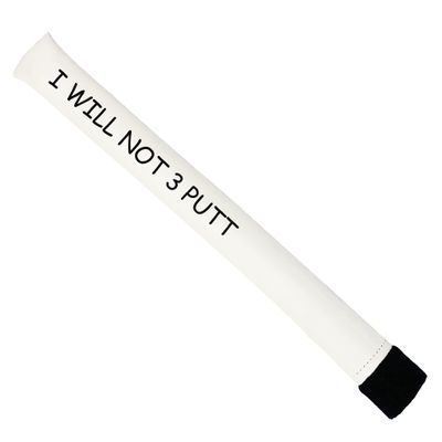 Sunfish I Will Not 3 Putt Leather Golf Alignment Stick Cover Holds 2 Sticks