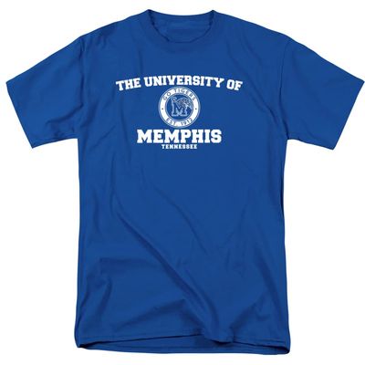 University of Memphis Official Circle Logo Unisex Adult T-Shirt, Circle Logo, 5X-Large
