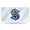 NHL Seattle Kraken Laser Inlaid Metal License Plate Tag, Silver view 1