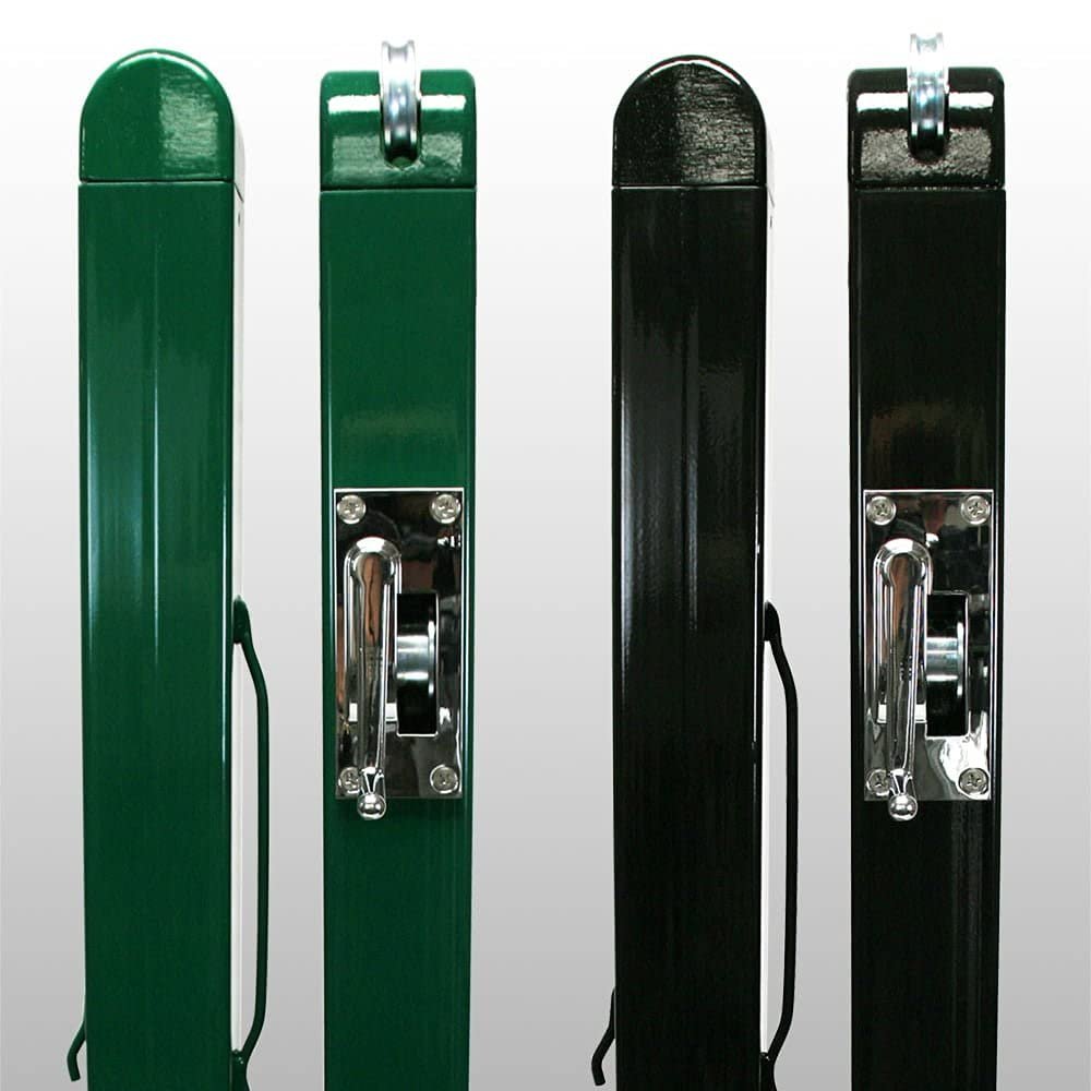 Douglas Premier 3" SQ Internal Wind Tennis Posts, Square (Black)