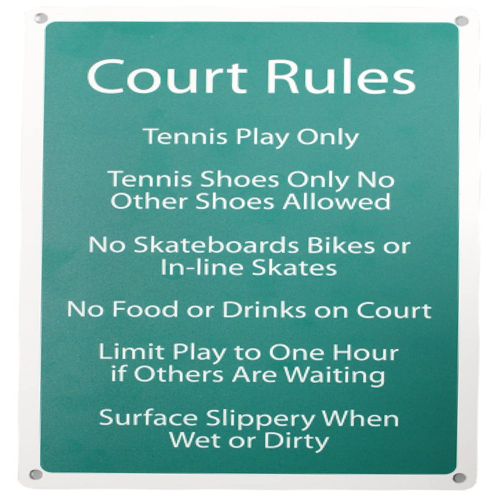 Douglas Tennis Court Signs, Courts Closed for Maintenance