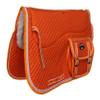 CHALLENGER Horse Saddle Pad 23"x18" English Quilted Fur Padded All-Purpose Orange 7260OR view 1