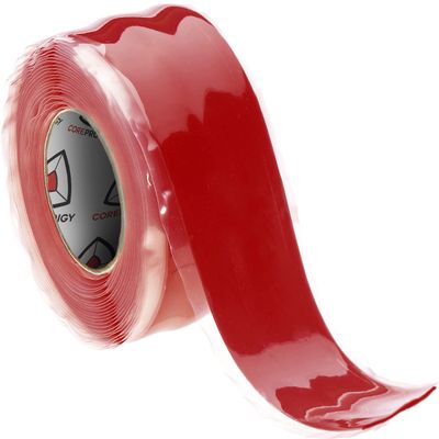 Core Prodigy Fusion Grip Tape - Silicone Rubber Wrap for Pull Up Bars, Barbells, Dumbbells, Sports and Gym Equipment, and Tools (10 Foot, Red)