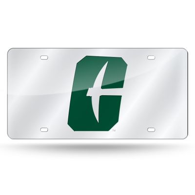 NCAA Charlotte 49ers Laser Inlaid Metal License Plate Tag, Silver