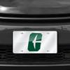 NCAA Charlotte 49ers Laser Inlaid Metal License Plate Tag, Silver view 2