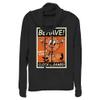 Marvel Junior's Loki (TV Show) Always Watching Women's Long Sleeve Cowl Neck Pullover, Black, X-Small view 1
