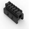Monstrum Lockdown V3 Picatinny Riser Mount with Recoil Stop Base | 2.5 inch Length | Low Profile view 1