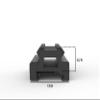 Monstrum Lockdown V3 Picatinny Riser Mount with Recoil Stop Base | 2.5 inch Length | Low Profile view 2