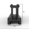 Monstrum Lockdown V3 Picatinny Riser Mount with Recoil Stop Base | 5.5 inch Length | High Profile view 2