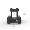 Monstrum Lockdown V3 Picatinny Riser Mount with Recoil Stop Base | 1.5 inch Length | Medium Profile view 2