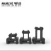 Monstrum Lockdown V3 Picatinny Riser Mount with Recoil Stop Base | 1.5 inch Length | Medium Profile view 4