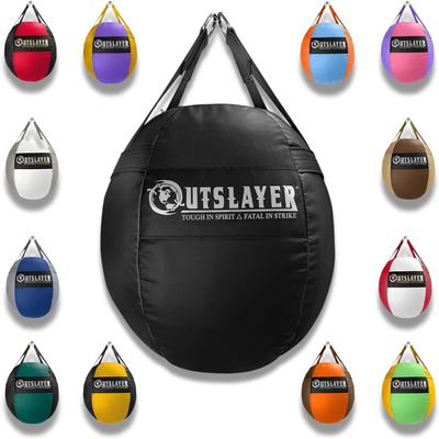 Outslayer 70lb Wrecking Ball Heavy Bag for Boxing and MMA and Muay Thai - Black