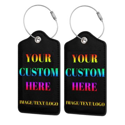 Custom Luggage Tag, Personalized Add Your Image Text Suitcase Labels Bag with Adjustable PVC Travel Accessories Id Identifier Baggage Cards for Women Men (Custom 03 (1 PCS))