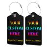 Custom Luggage Tag, Personalized Add Your Image Text Suitcase Labels Bag with Adjustable PVC Travel Accessories Id Identifier Baggage Cards for Women Men (Custom 03 (1 PCS)) view 1